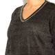 BEIGE lurex TUNIC - black and silver