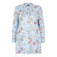 BEIGE LABEL PALE BLUE LINED LINEN EMBROIDERED JACKET 