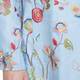 BEIGE LABEL PALE BLUE LINED LINEN EMBROIDERED JACKET 
