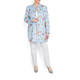 BEIGE LABEL PALE BLUE LINED LINEN EMBROIDERED JACKET 