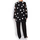 BEIGE LEATHER ROSE JACKET BLACK AND WHITE LONG