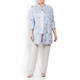 BEIGE LABEL LINEN EMBROIDERED FLORAL JACKET PALE BLUE