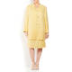 BEIGE LABEL LINEN JACKET WITH BRODERIE ANGLAIS BORDER YELLOW