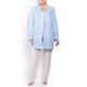 BEIGE LABEL LINEN JACKET WITH BRODERIE ANGLAIS BORDER PALE BLUE