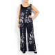 BEIGE LABEL SATIN THREE-PIECE TROUSER ENSEMBLE NAVY