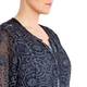 BEIGE sheer silk embroidered graphite SHIRT