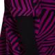 BEIGE LABEL MAGENTA PONCHO WITH ABSTRACT INTARSIA PATTERN 