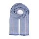 PURE COTTON SCARF WITH STRIPE AND FRAYED EDGE