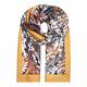 BEIGE LABEL SILK MIX SCARF WITH FLORAL PRINT 