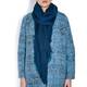 BEIGE LABEL PLAIN WOVEN PETROL SCARF