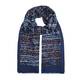 BEIGE LABEL MIX BLUE SCARF WITH TETRIS PRINT