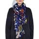 BEIGE LABEL BLUE FLORAL PRINT SCARF 