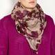 BEIGE LABEL PURPLE FLORAL PRINT SCARF