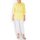 BEIGE LABEL YELLOW AND WHITE STRIPE COTTON SHIRT