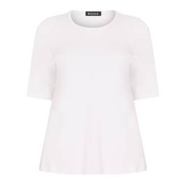 BEIGE LABEL STRETCH JERSEY T-SHIRT WHITE - Plus Size Collection