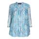 Beige Label turquoise cotton voile paisley print shirt 