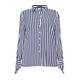 BEIGE label stripe TIE CUFF SHIRT