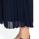 BEIGE NAVY PLEATED SKIRT