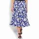 BEIGE FLORAL PRINT SKIRT BLUE