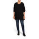 BEIGE LABEL FLARED KNITTED TUNIC BLACK