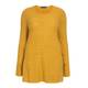 BEIGE LABEL FLARED KNITTED TUNIC MUSTARD