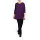 BEIGE LABEL A-LINE KNITTED TUNIC PURPLE