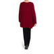 BEIGE LABEL A-LINE KNITTED TUNIC RED