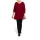 BEIGE LABEL A-LINE KNITTED TUNIC RED