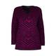 BEIGE LABEL MAGENTA SWEATER WITH ABSTRACT INTARSIA PATTERN 