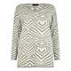 BEIGE LABEL ABSTRACT INTARSIA SWEATER