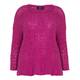 BEIGE LABEL RIBBON KNIT SWEATER FUCHSIA