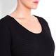 BEIGE HORIZONTAL RIB MERINO WOOL SWEATER IN BLACK