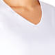 BEIGE COTTON T-SHIRT V-NECK WHITE 