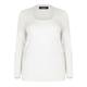 BEIGE LABEL JERSEY SCOOP NECK LONG SLEEVE TOP