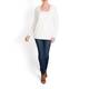 BEIGE LABEL JERSEY SCOOP NECK LONG SLEEVE TOP