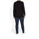 BEIGE LABEL V NECK TOP BLACK