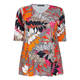BEIGE PRINTED STRETCH JERSEY TOP