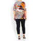 BEIGE PRINTED STRETCH JERSEY TOP