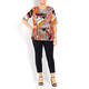 BEIGE PRINTED STRETCH JERSEY TOP