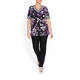 BEIGE LABEL PANSY PRINT T-SHIRT