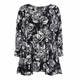 BEIGE LABEL MONOCHROME LEAF PRINT TUNIC