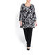 BEIGE LABEL MONOCHROME LEAF PRINT TUNIC