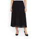 BEIGE PLEATED MIDI SKIRT BLACK