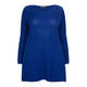 BEIGE LABEL LONG BLUE SCOOP NECK TUNIC