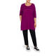BEIGE LABEL LONG PURPLE SCOOP NECK TUNIC
