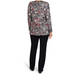BEIGE LABEL CHECK AND FLORAL PRINT STRETCH JERSEY TOP