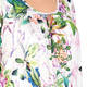 BEIGE TROPICAL PRINT STRETCH JERSEY TOP