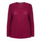 BEIGE LABEL V-NECK SWEATER BURGUNDY