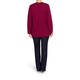 BEIGE LABEL V-NECK SWEATER BURGUNDY