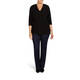 BEIGE LABEL V-NECK SWEATER BLACK